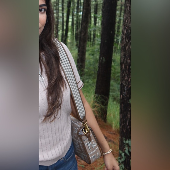 SOLD: Fendi Baguette Houndstooth Zucca in Brown - Picture 12 of 14